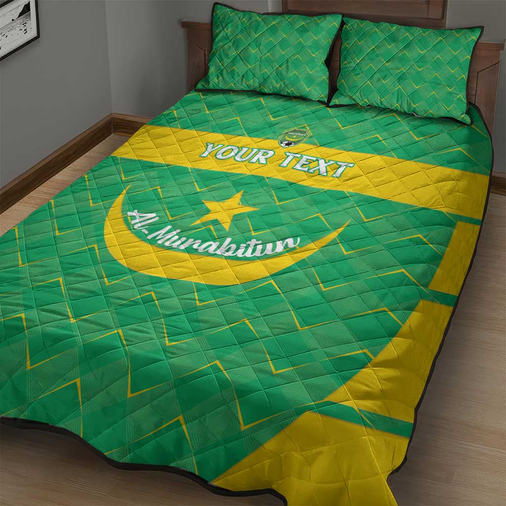 Custom Mauritania Beach Soccer 2025 Quilt Bed Set Allez Al-Murabitun LT15