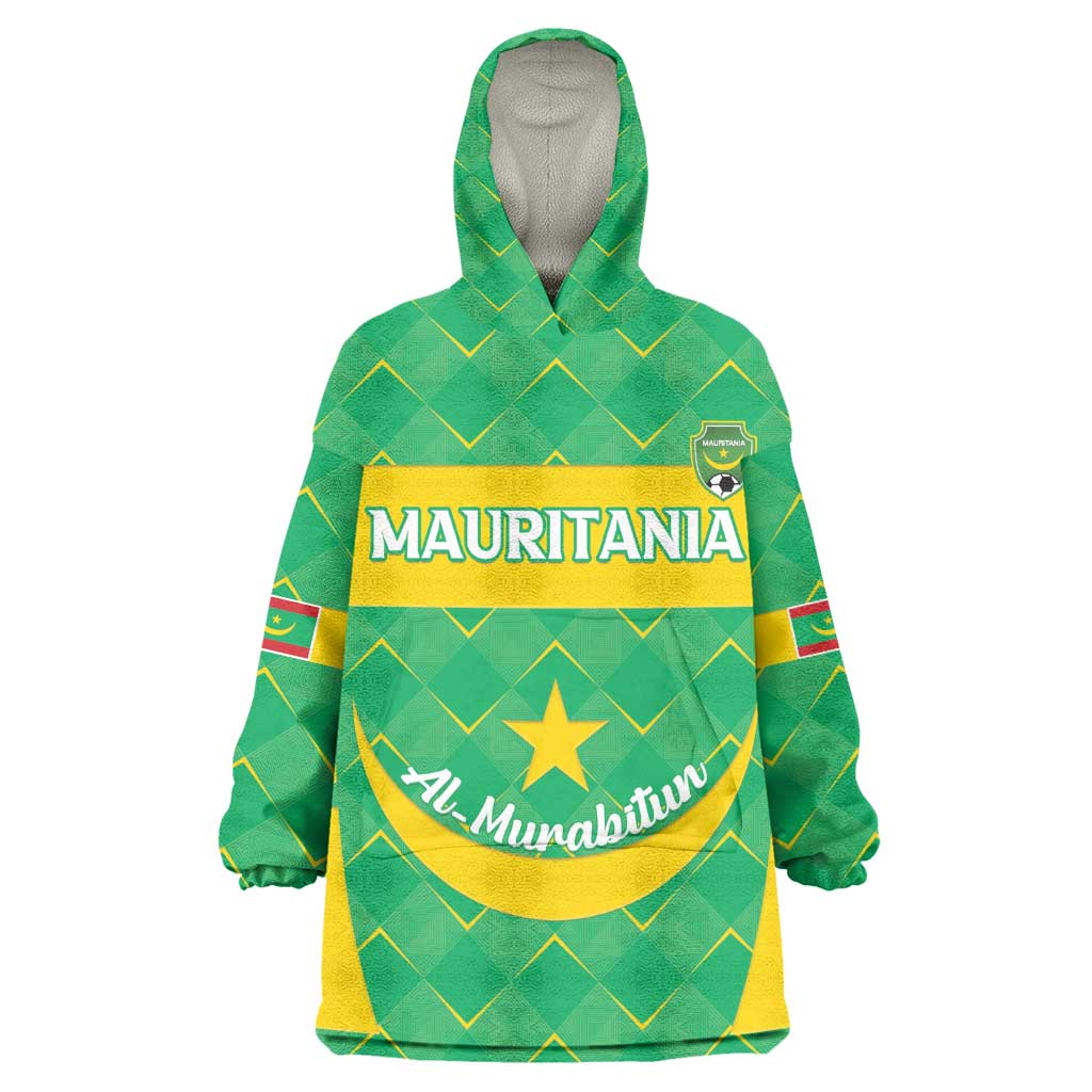 Custom Mauritania Beach Soccer 2025 Wearable Blanket Hoodie Allez Al-Murabitun LT15