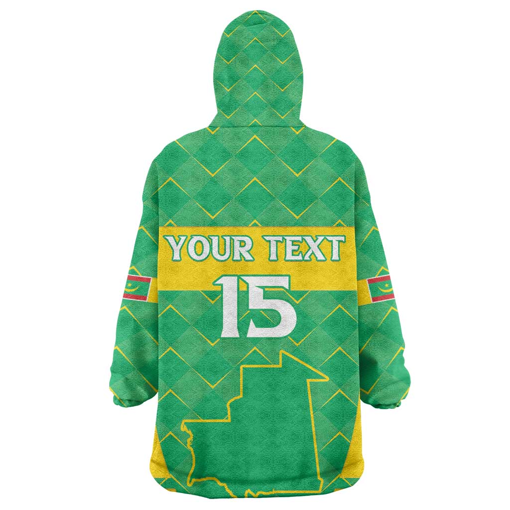 Custom Mauritania Beach Soccer 2025 Wearable Blanket Hoodie Allez Al-Murabitun LT15