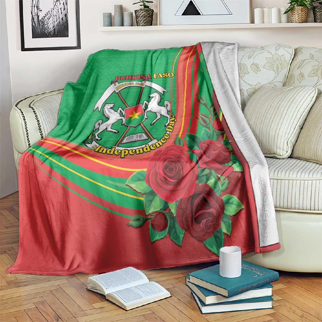Burkina Faso Independence Day Blanket Coat Of Arms African Pattern LT15