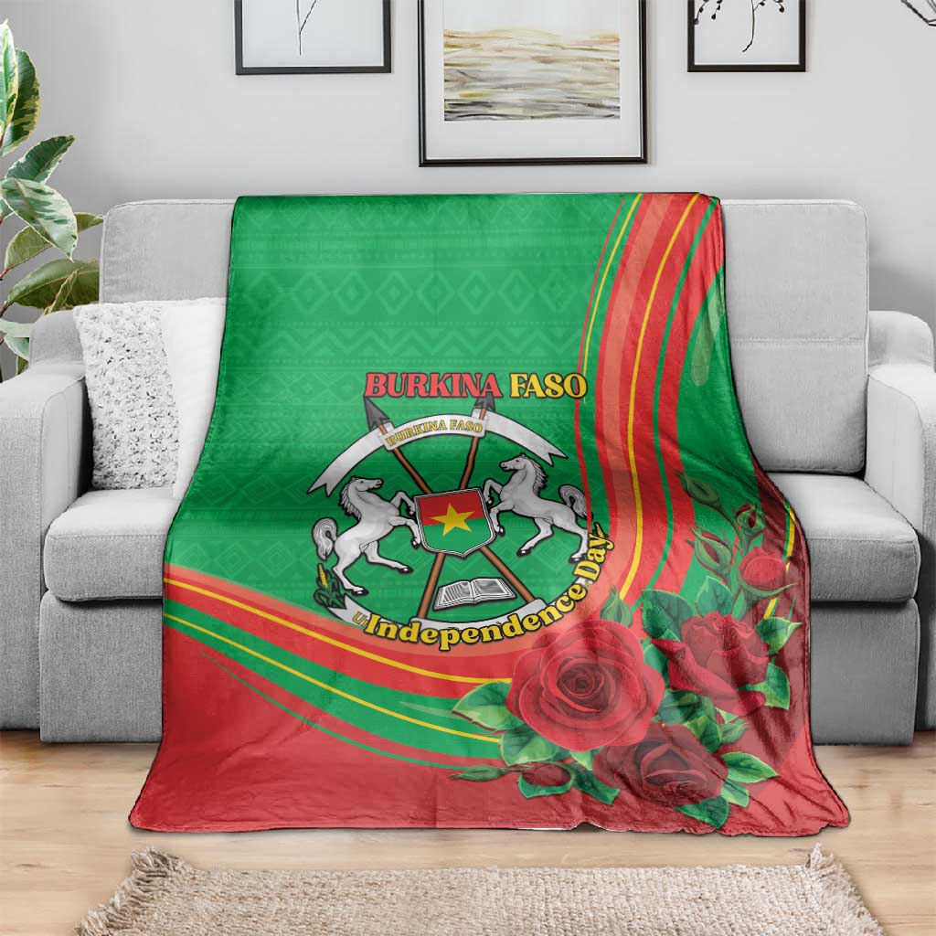 Burkina Faso Independence Day Blanket Coat Of Arms African Pattern LT15