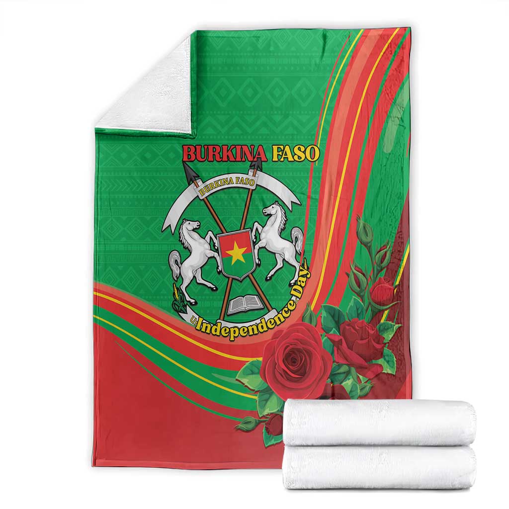 Burkina Faso Independence Day Blanket Coat Of Arms African Pattern LT15