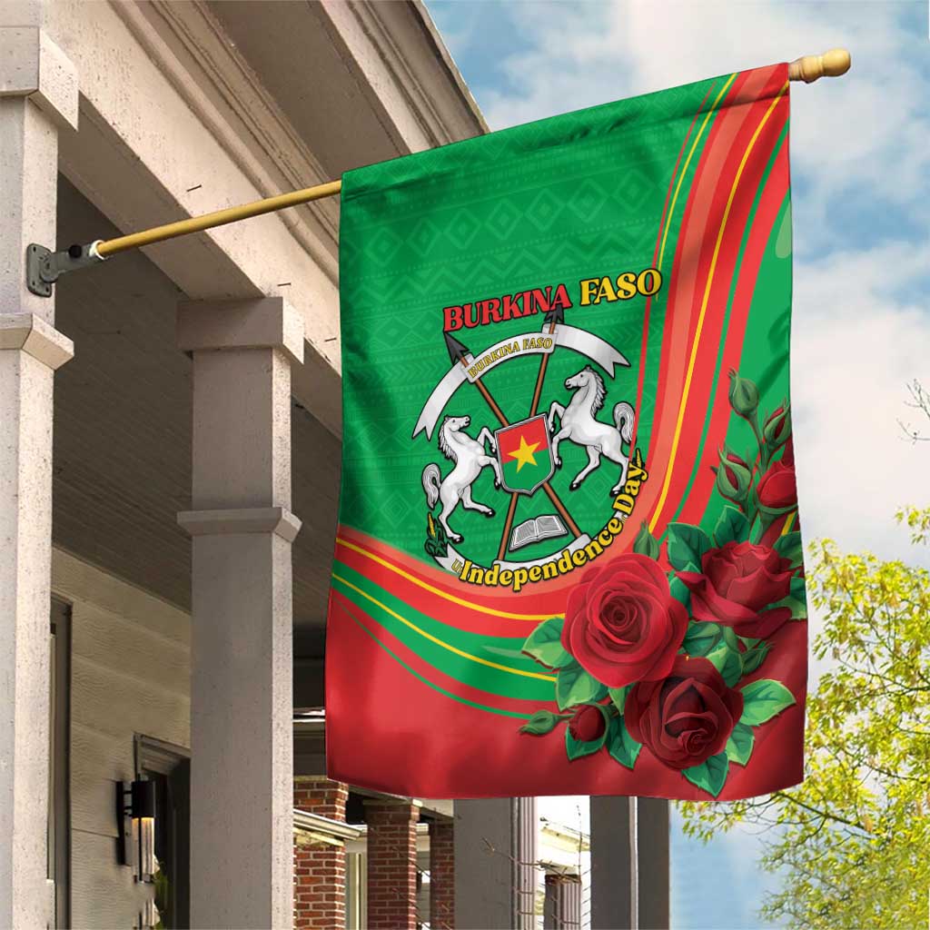 Burkina Faso Independence Day Garden Flag Coat Of Arms African Pattern LT15