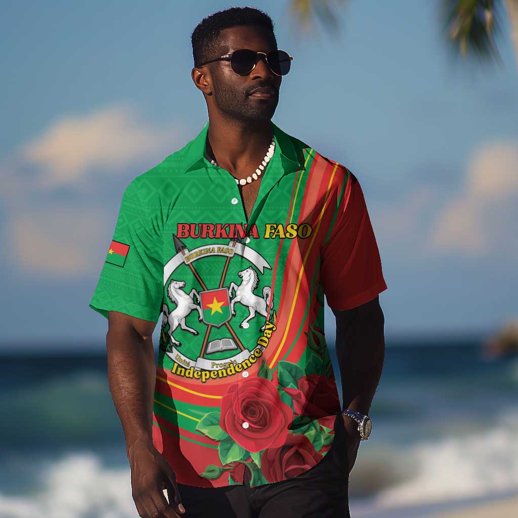 Personalised Burkina Faso Independence Day Hawaiian Shirt Coat Of Arms African Pattern LT15