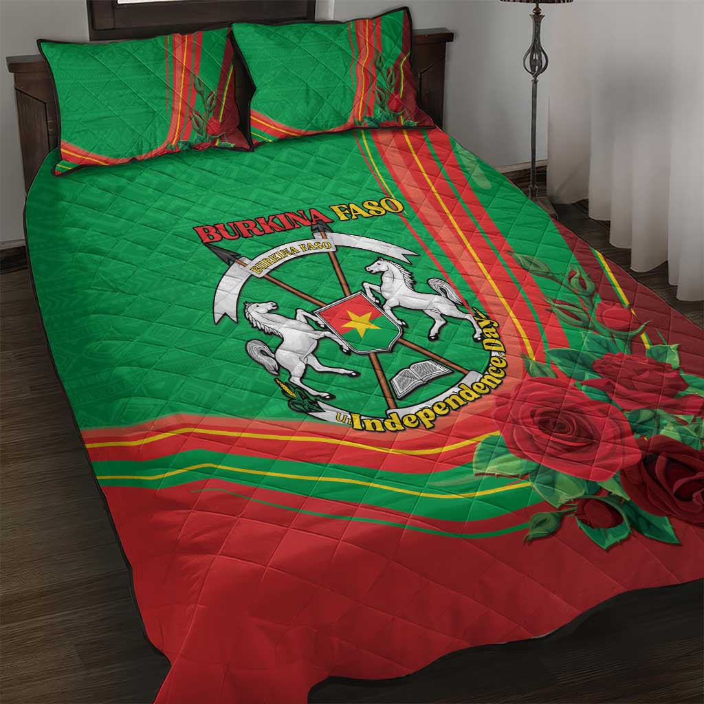 Burkina Faso Independence Day Quilt Bed Set Coat Of Arms African Pattern LT15