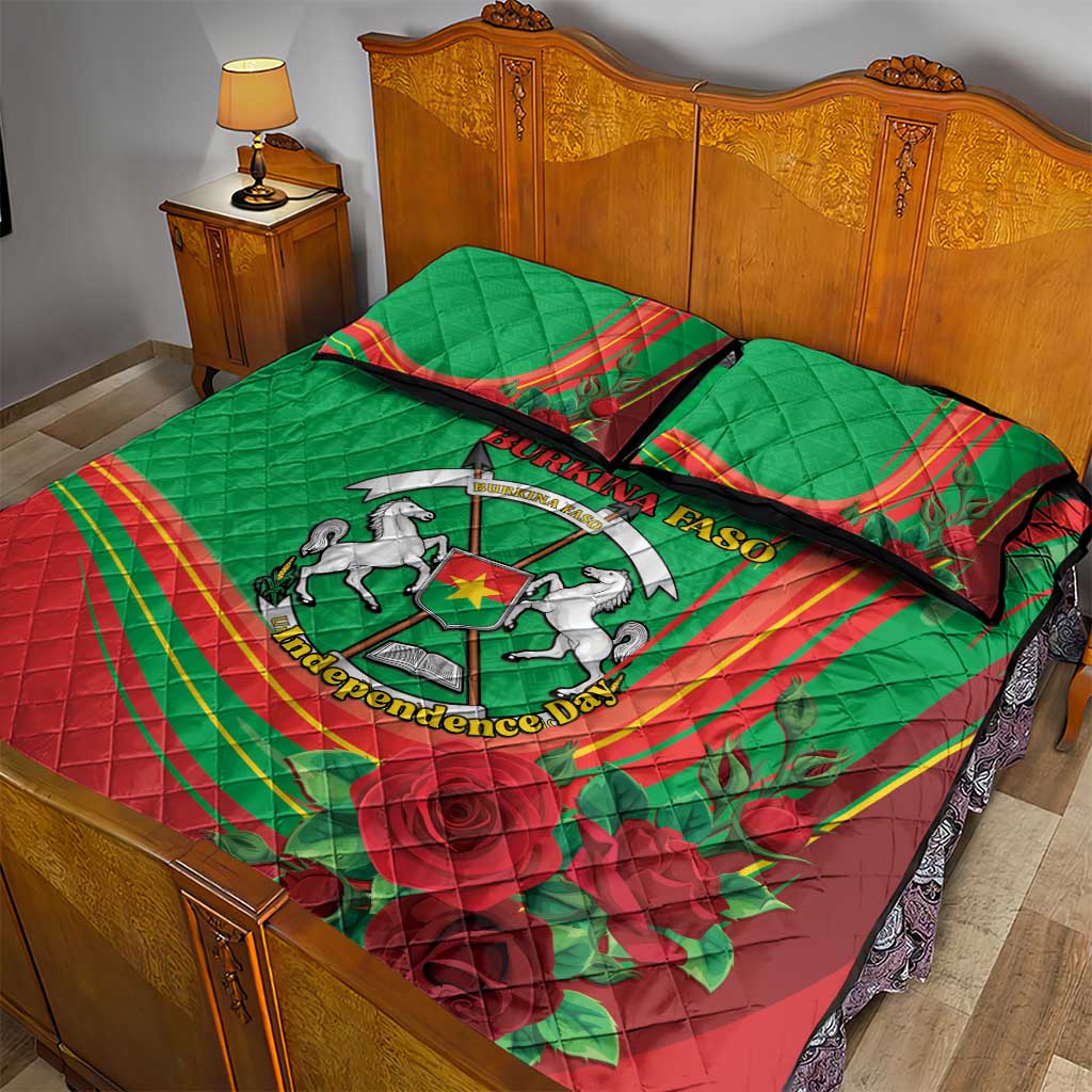 Burkina Faso Independence Day Quilt Bed Set Coat Of Arms African Pattern LT15