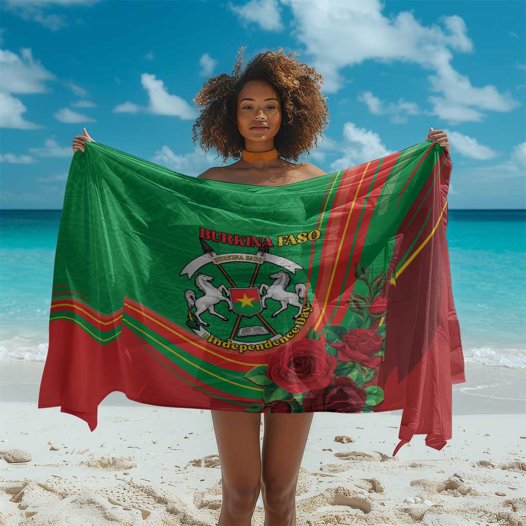 Burkina Faso Independence Day Sarong Coat Of Arms African Pattern LT15