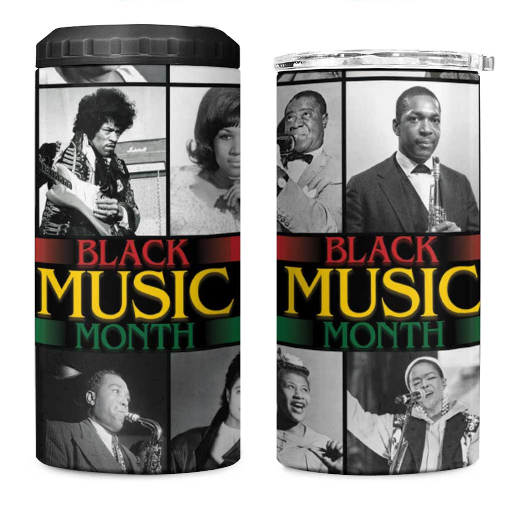 Black Music Month Legends Tribute 4 in 1 Can Cooler Tumbler LT15