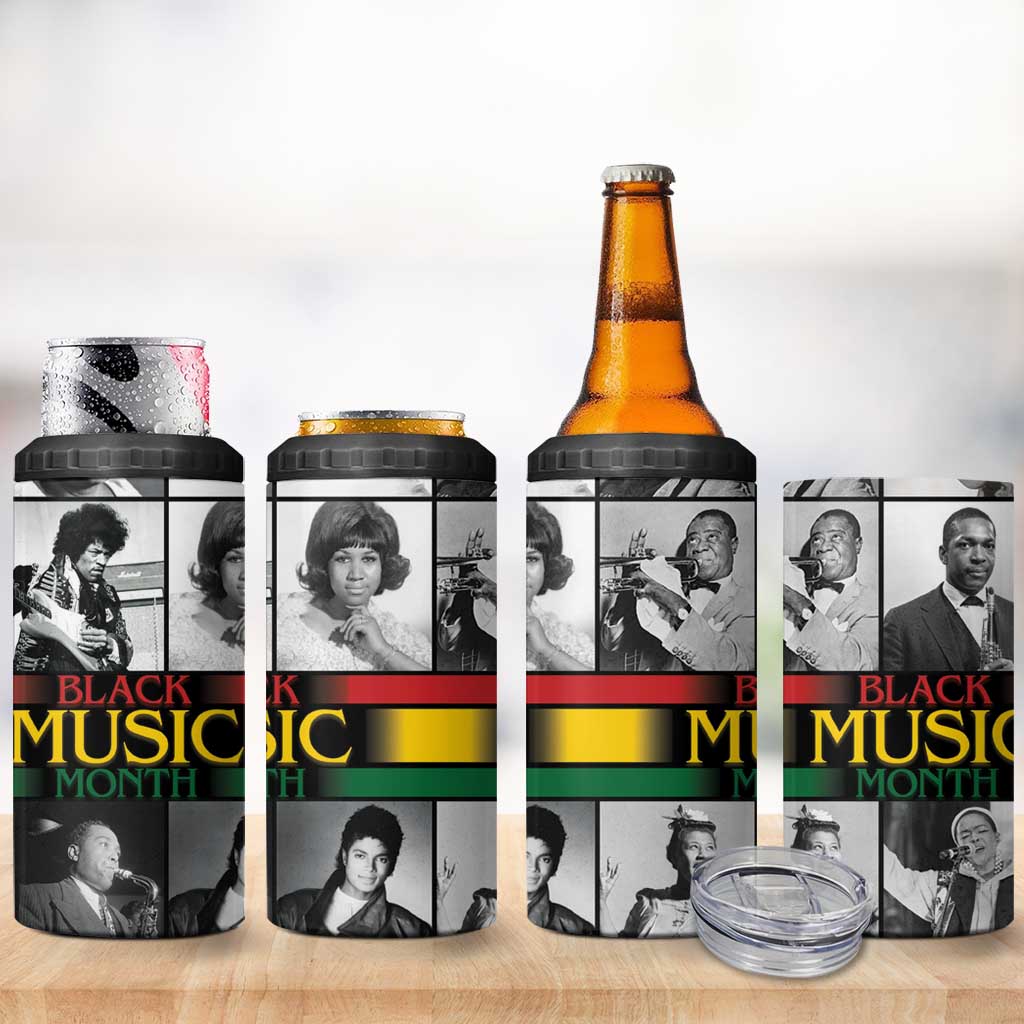Black Music Month Legends Tribute 4 in 1 Can Cooler Tumbler LT15