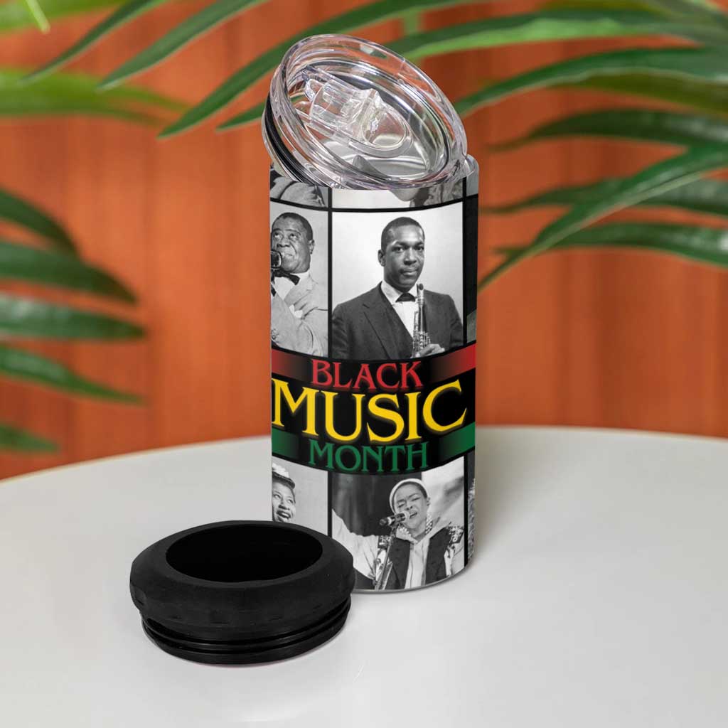 Black Music Month Legends Tribute 4 in 1 Can Cooler Tumbler LT15