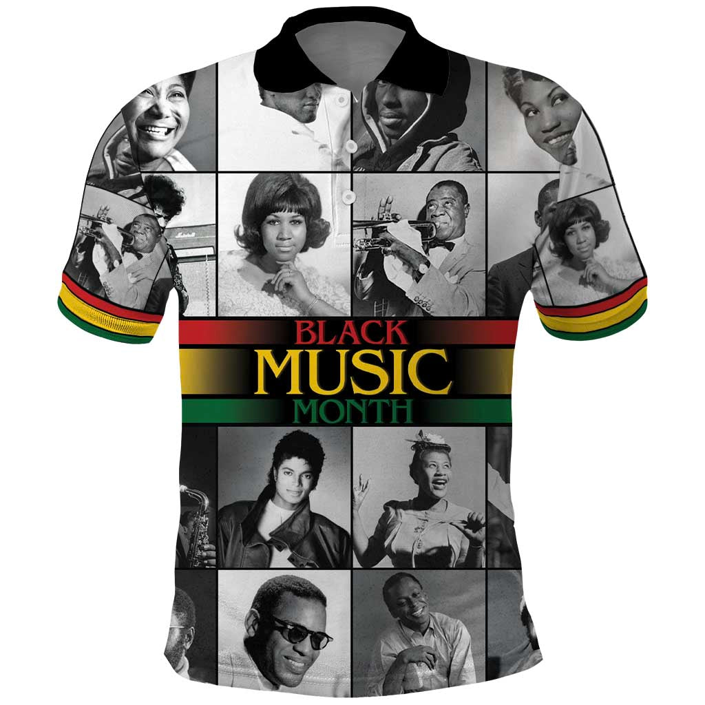African-American Black Music Month Polo Shirt Legends Tribute LT15