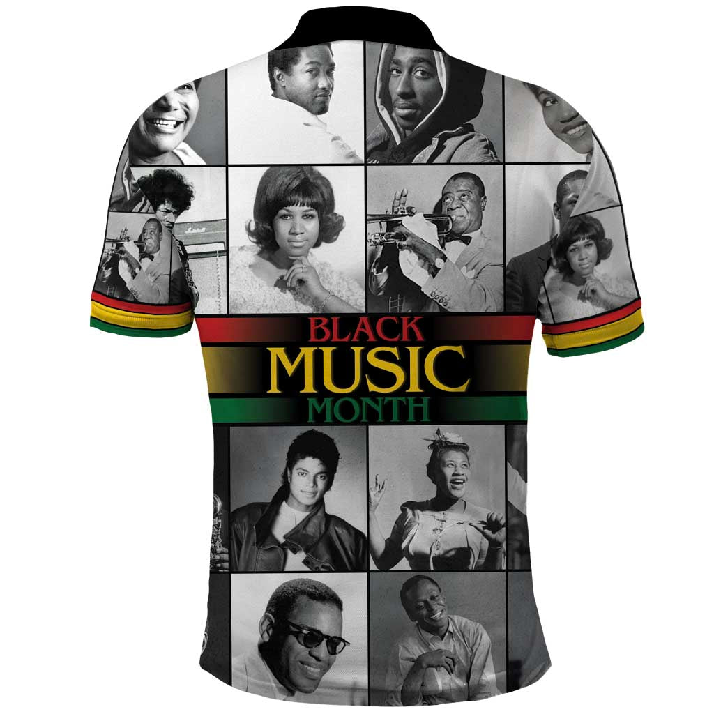 African-American Black Music Month Polo Shirt Legends Tribute LT15