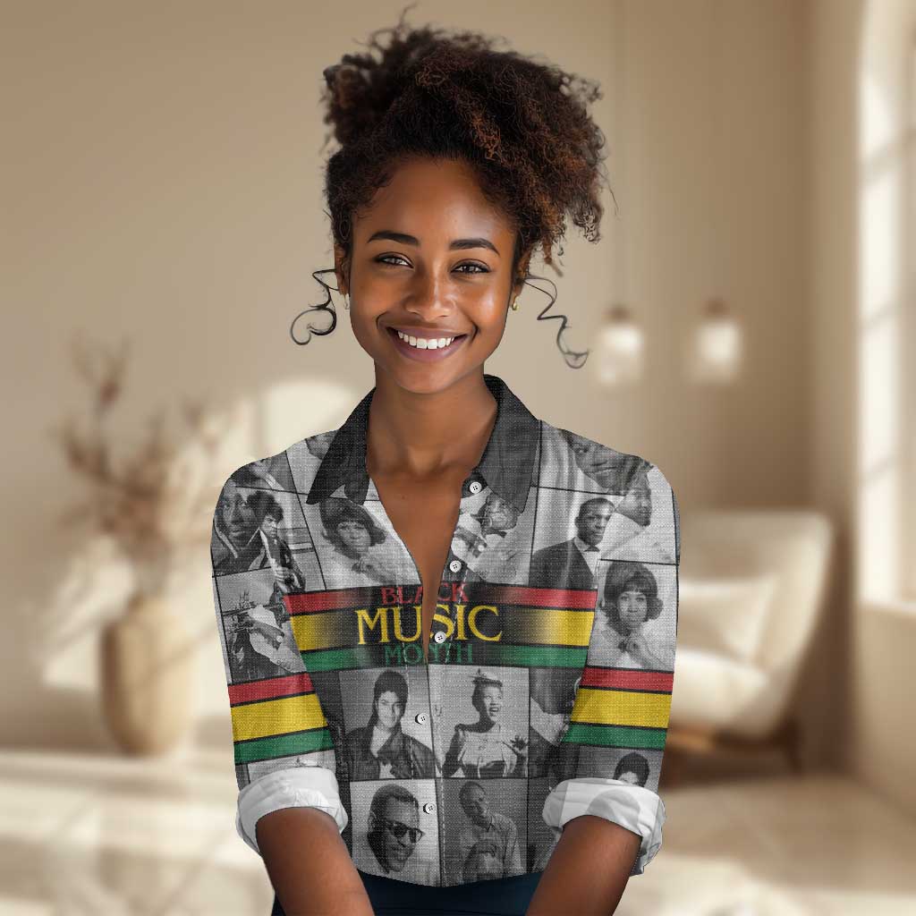 Black Music Month Legends Tribute Women Casual Shirt LT15