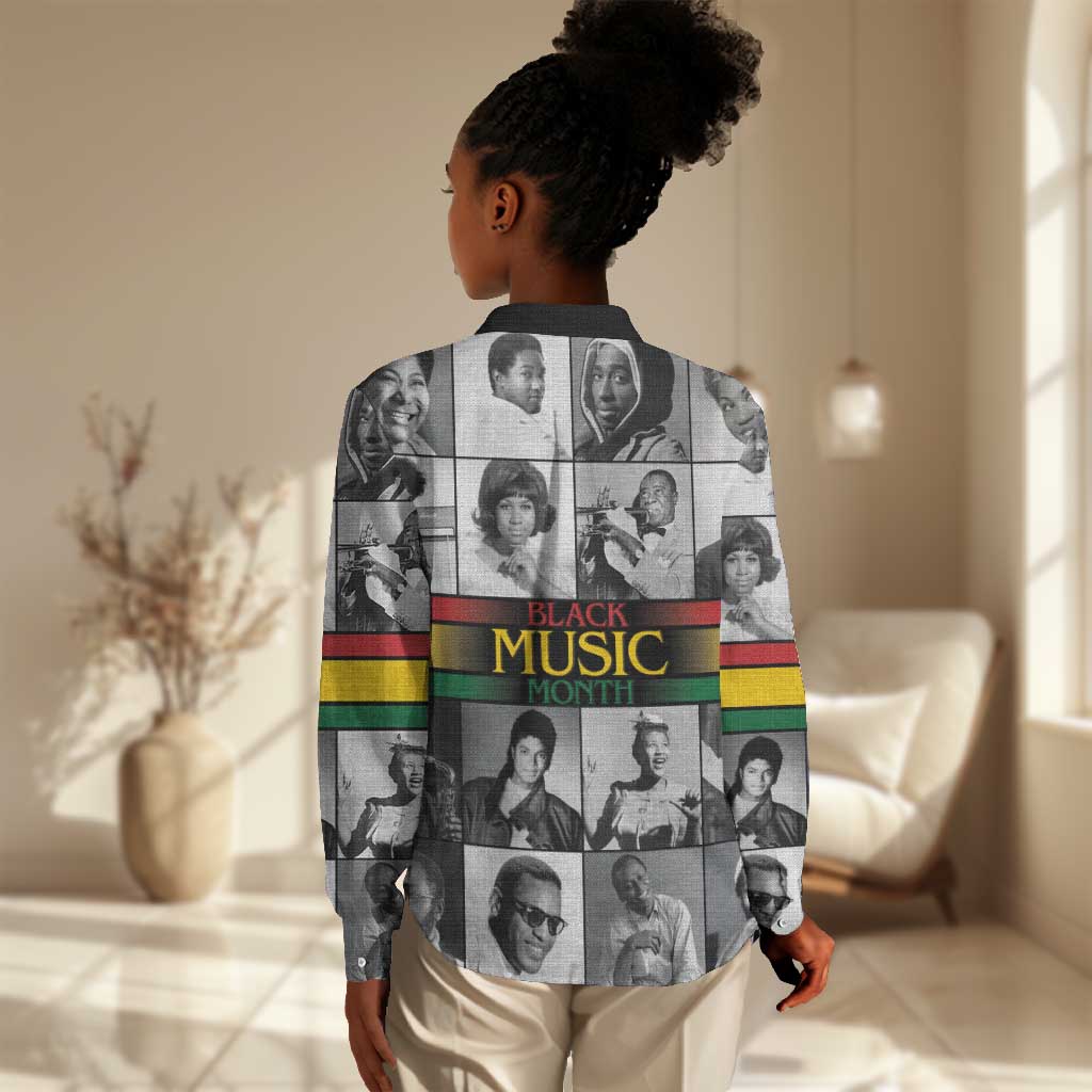 Black Music Month Legends Tribute Women Casual Shirt LT15