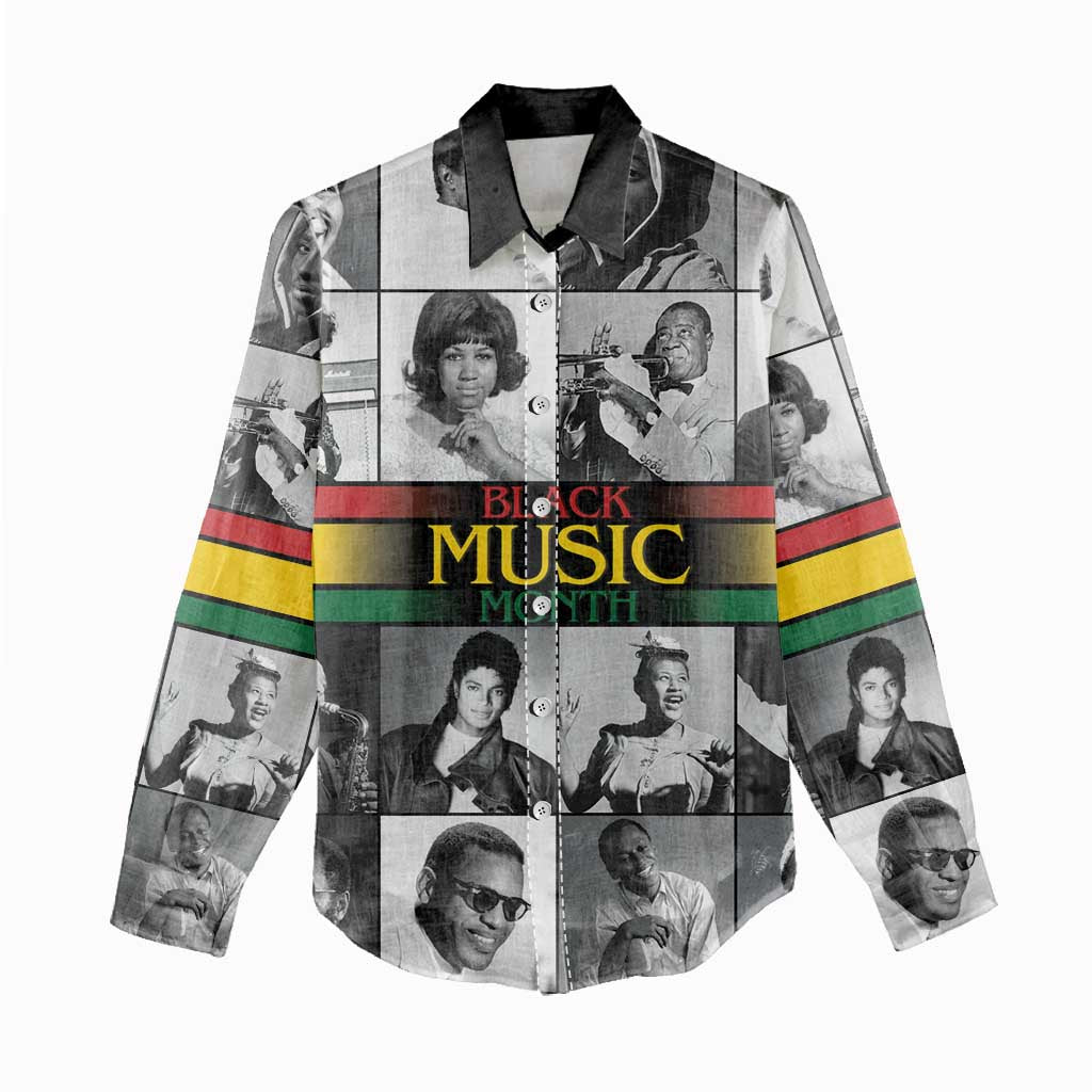 Black Music Month Legends Tribute Women Casual Shirt LT15