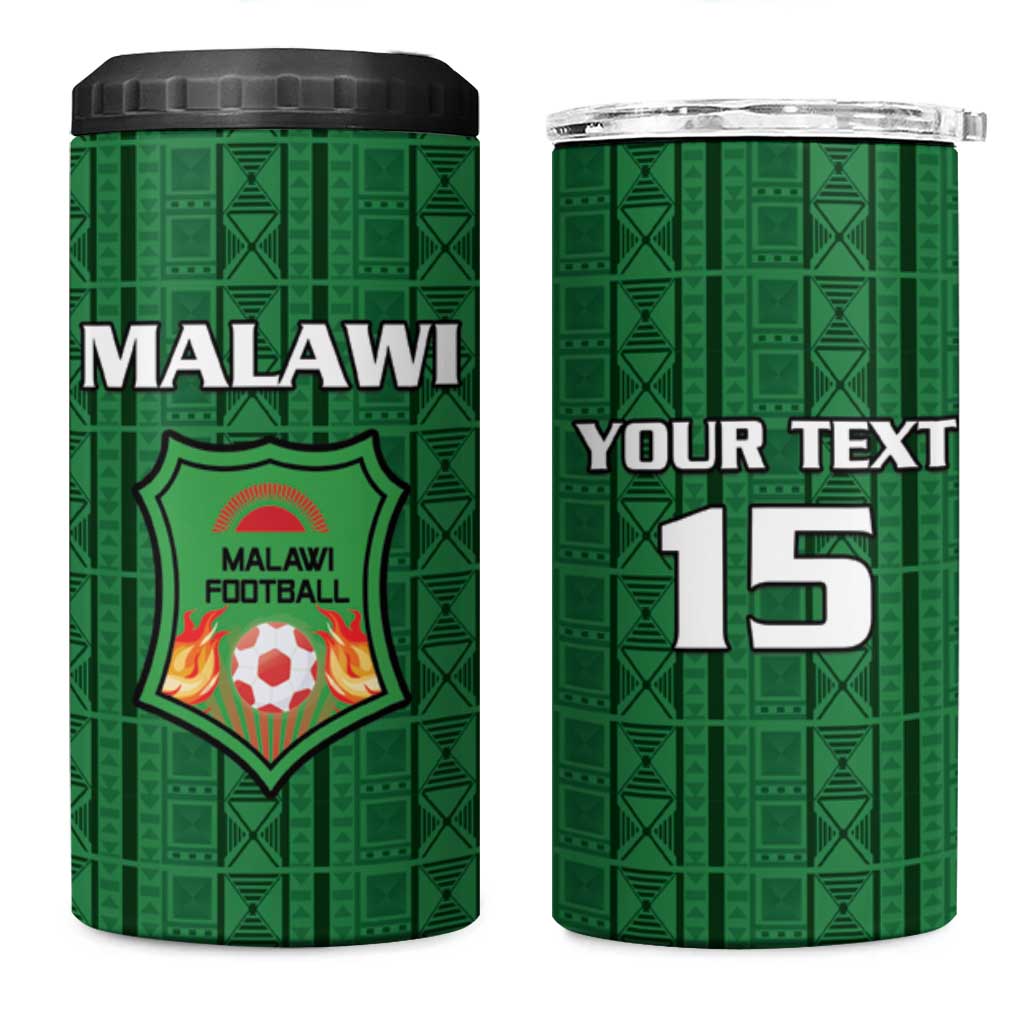 Custom Malawi Football 4 in 1 Can Cooler Tumbler Go Champions - Green LT15