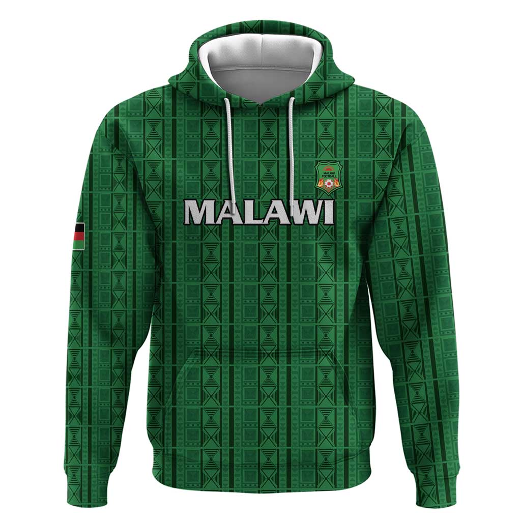 Custom Malawi Football Hoodie Come On Flames - Green LT15