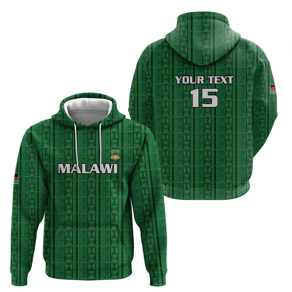 Custom Malawi Football Hoodie Come On Flames - Green LT15