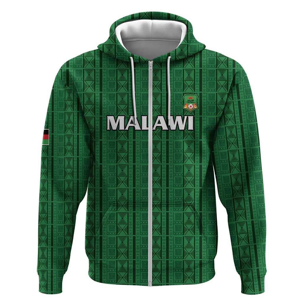 Custom Malawi Football Hoodie Come On Flames - Green LT15