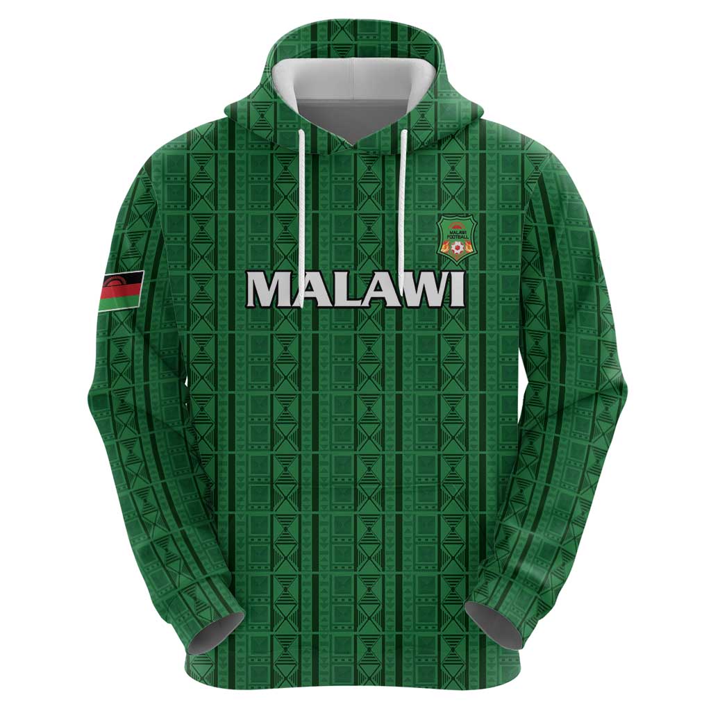 Custom Malawi Football Hoodie Come On Flames - Green LT15