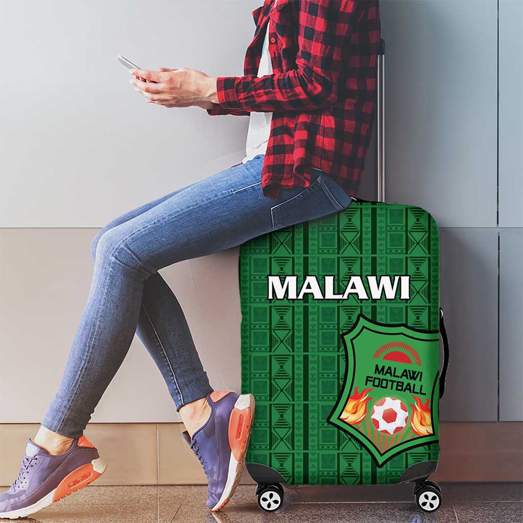 Malawi Football Luggage Cover Come On Flames - Green LT15