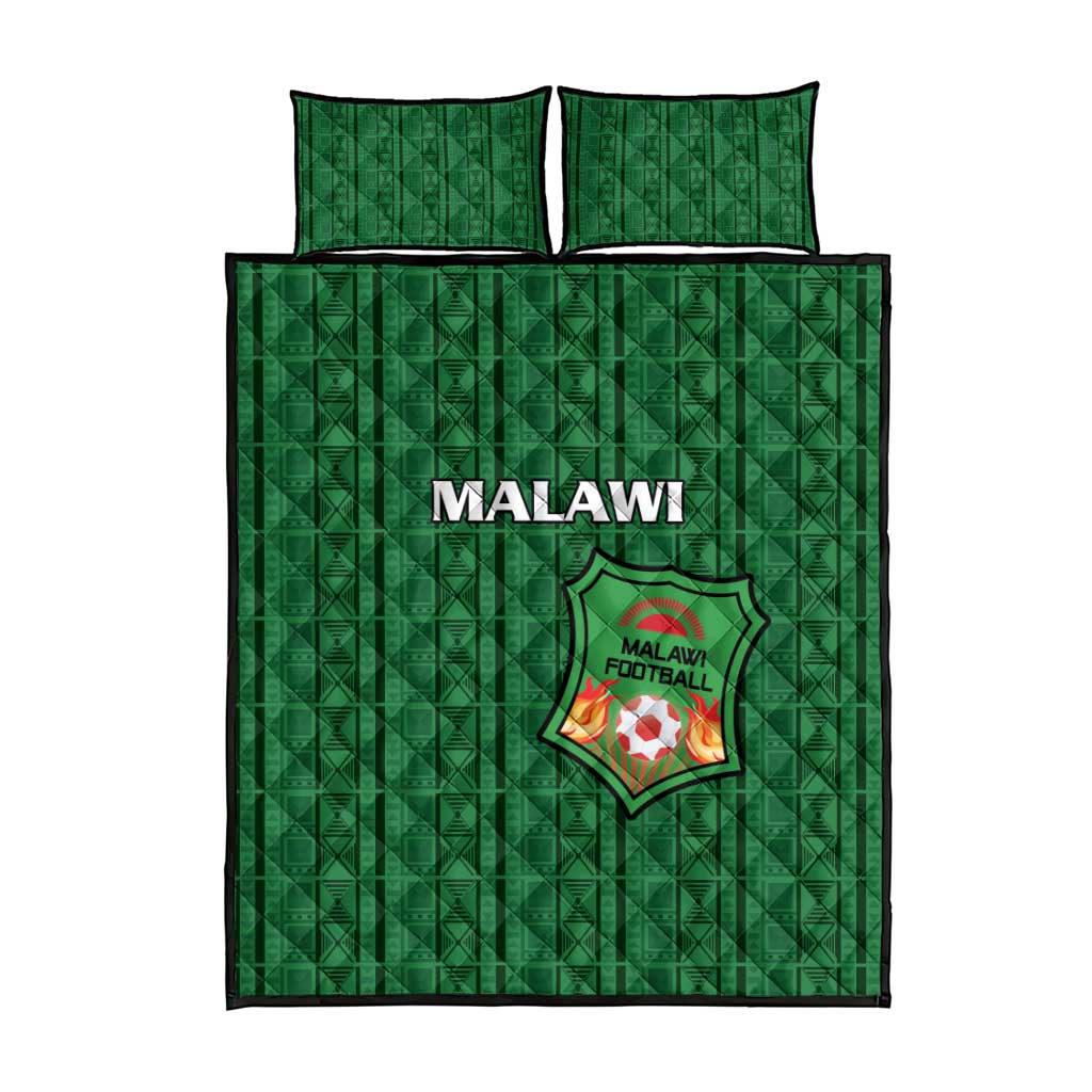 Malawi Football Quilt Bed Set Go Champions - Green LT15