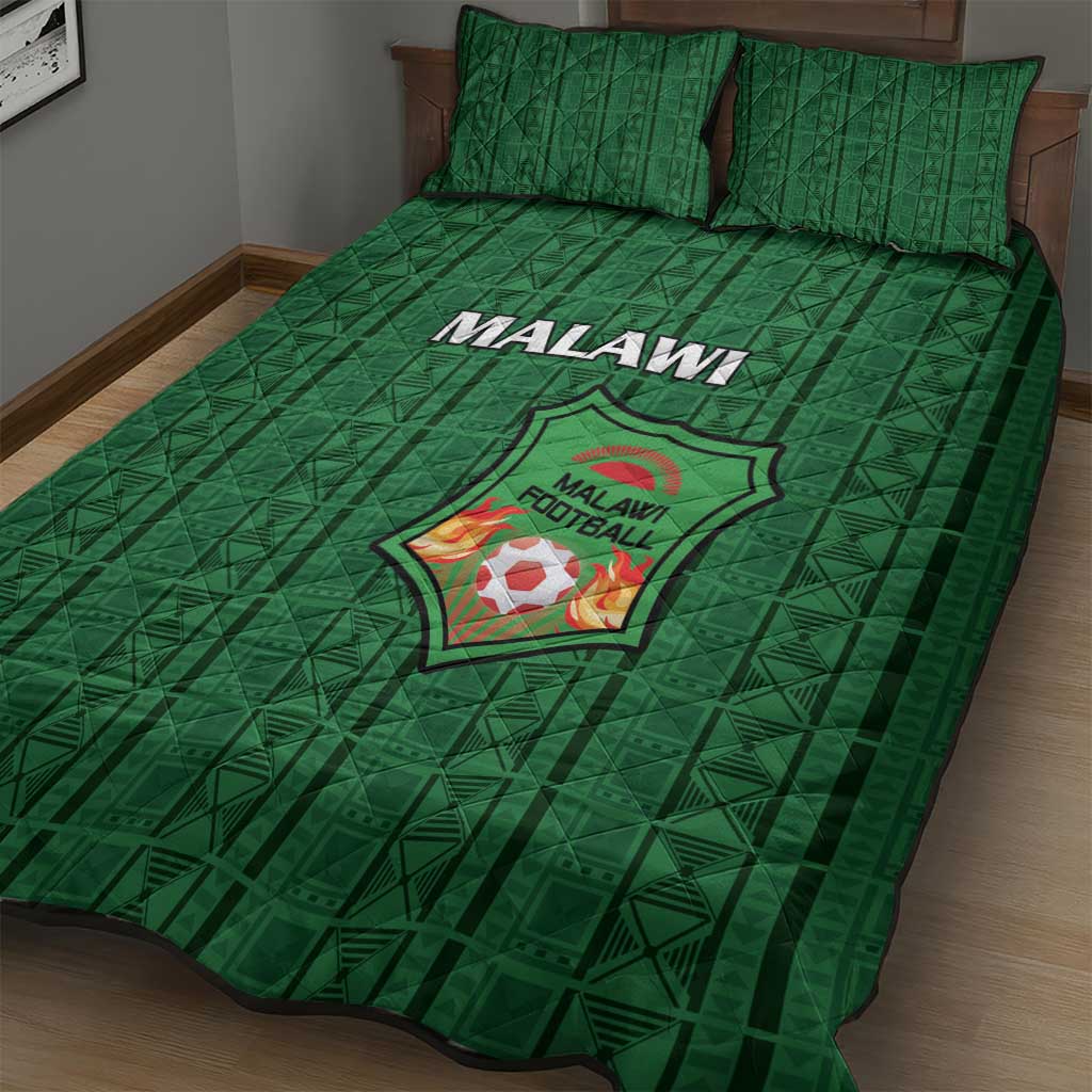 Malawi Football Quilt Bed Set Go Champions - Green LT15