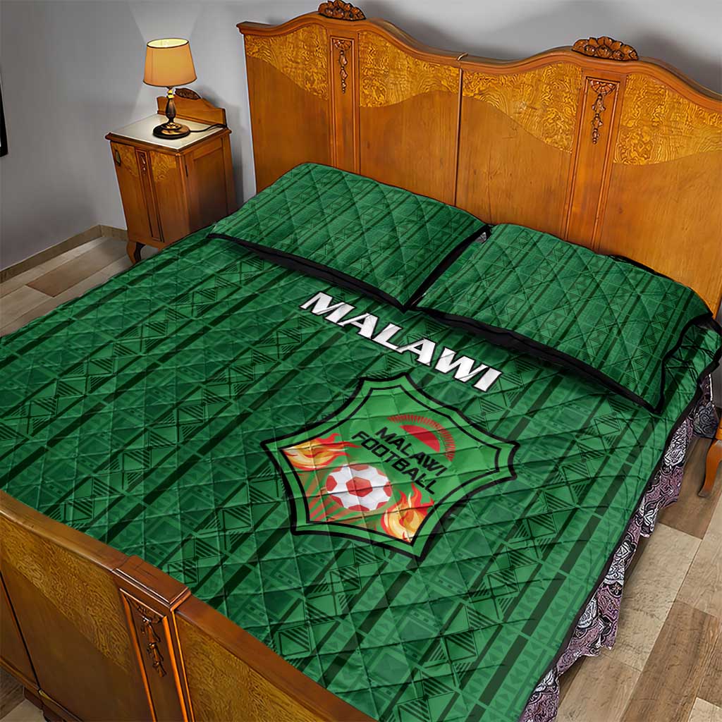 Malawi Football Quilt Bed Set Go Champions - Green LT15