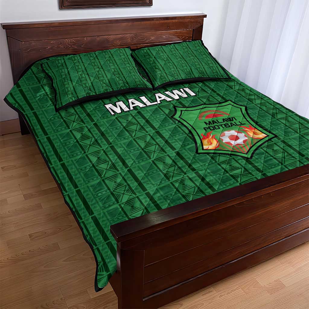 Malawi Football Quilt Bed Set Go Champions - Green LT15