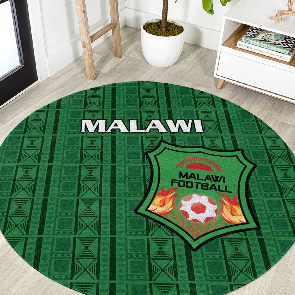 Malawi Football Round Carpet Go Champions - Green LT15