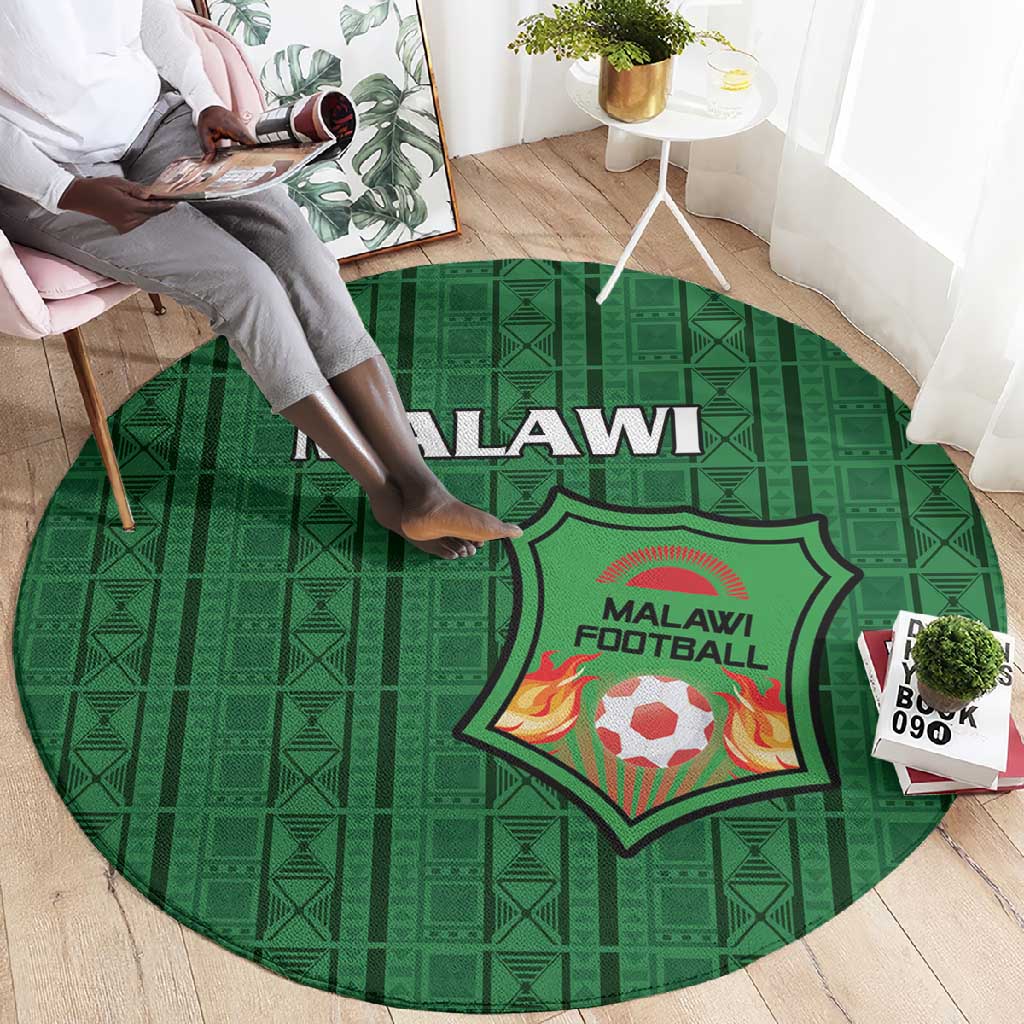 Malawi Football Round Carpet Go Champions - Green LT15