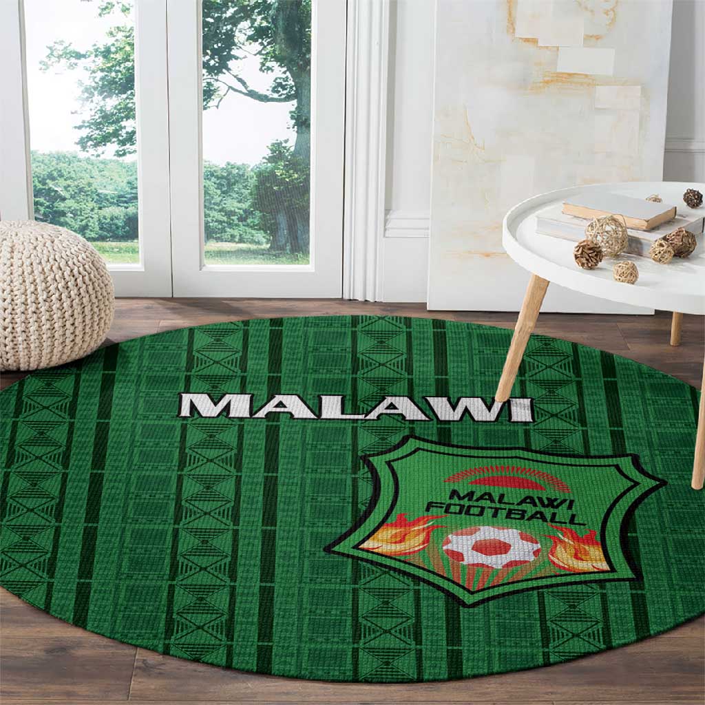 Malawi Football Round Carpet Go Champions - Green LT15