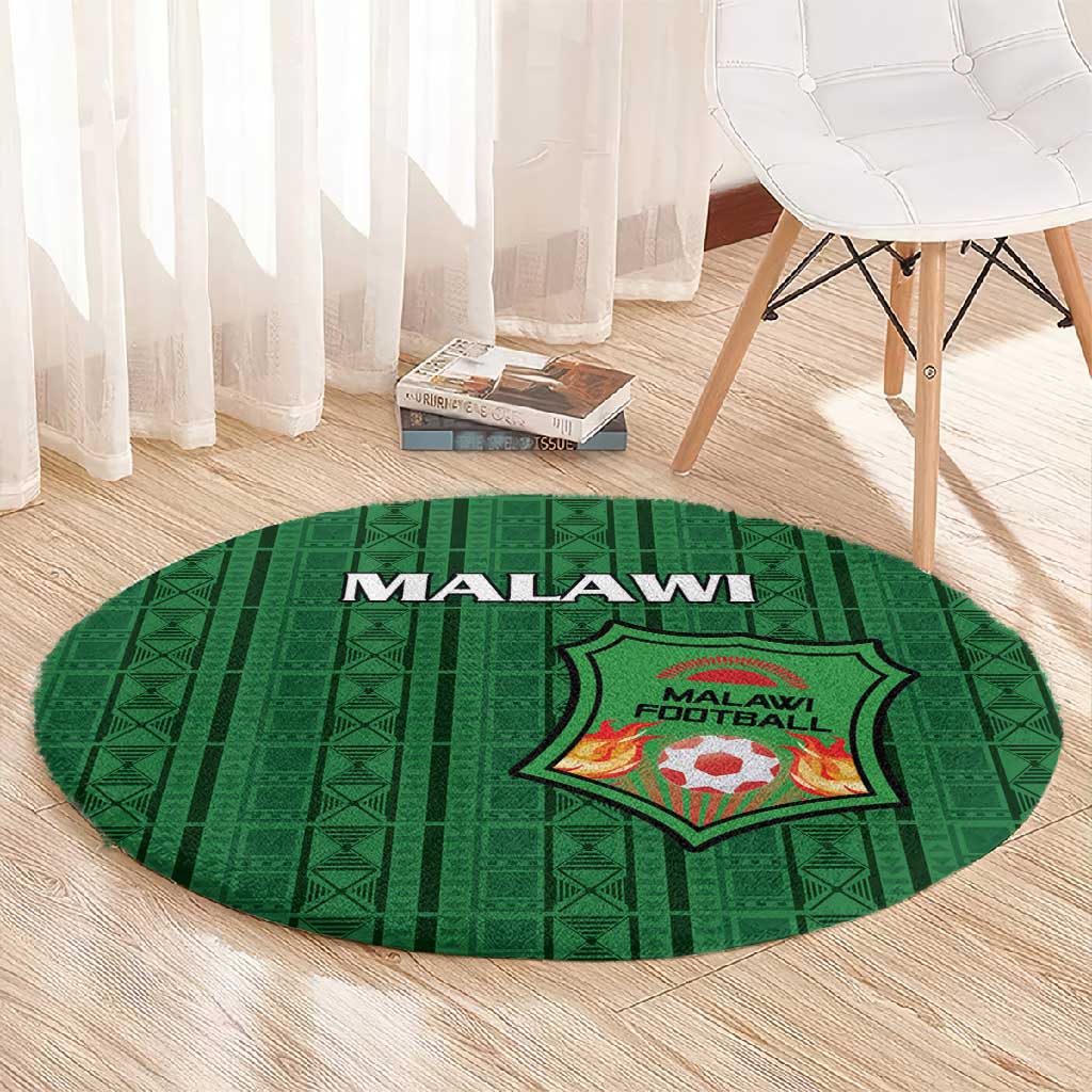 Malawi Football Round Carpet Go Champions - Green LT15