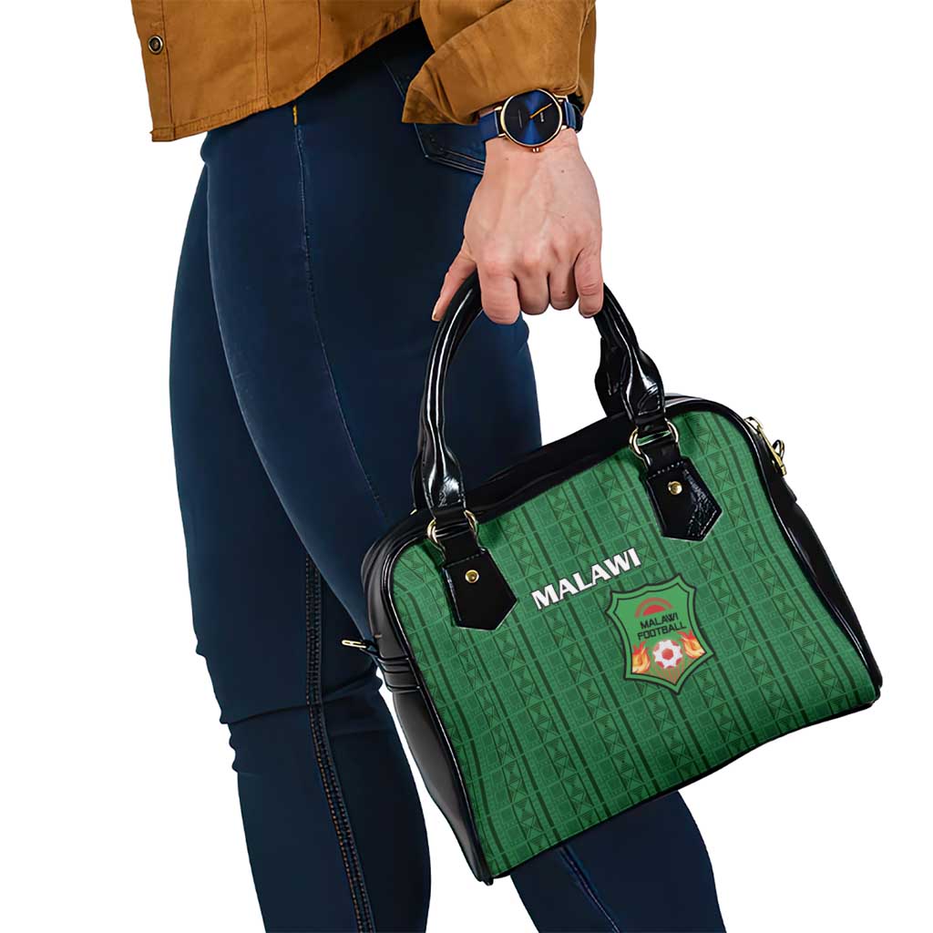 Malawi Football Shoulder Handbag Come On Flames - Green LT15