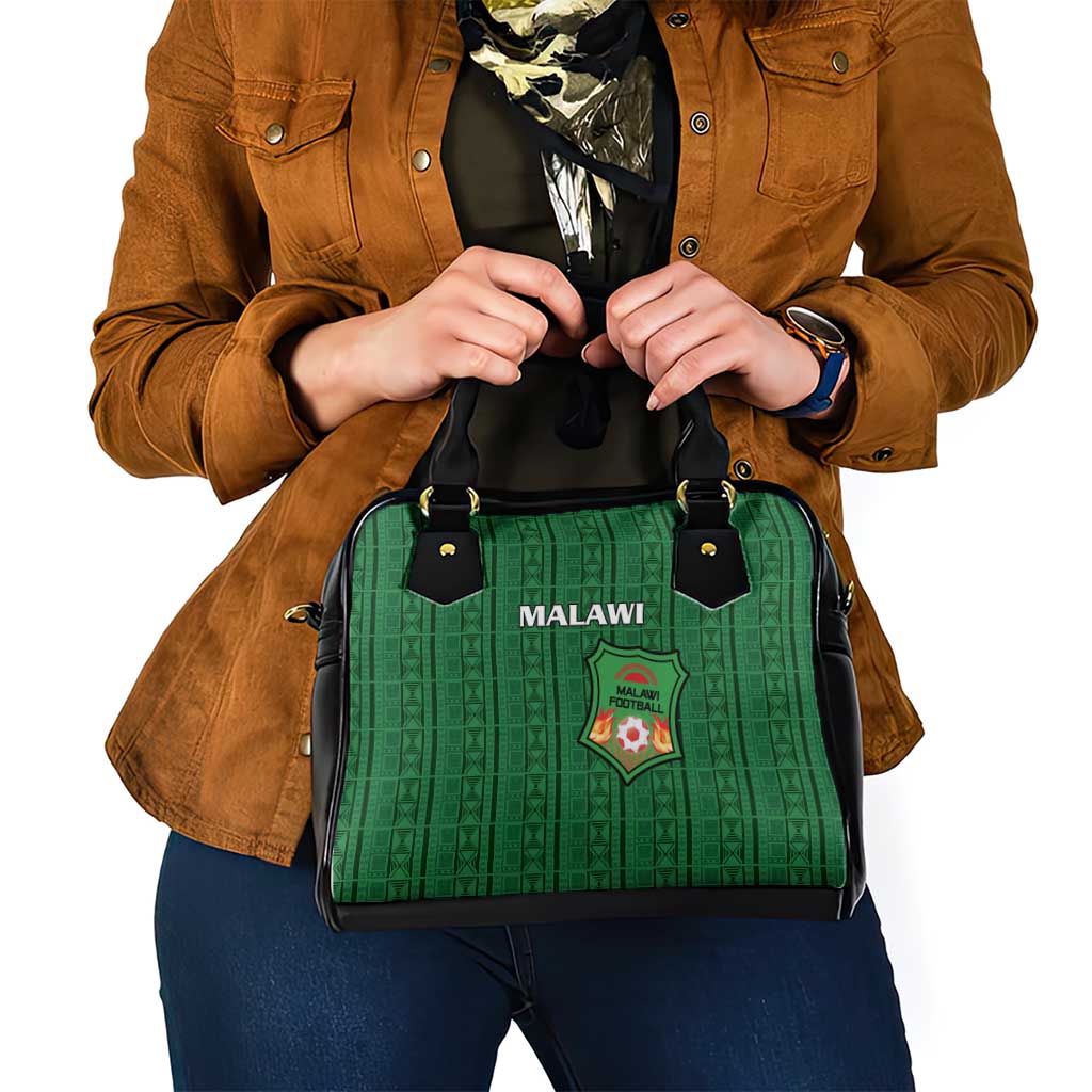 Malawi Football Shoulder Handbag Come On Flames - Green LT15