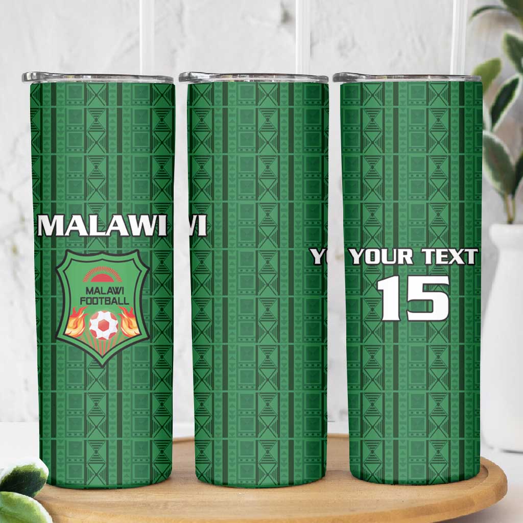Custom Malawi Football Skinny Tumbler Go Champions - Green LT15