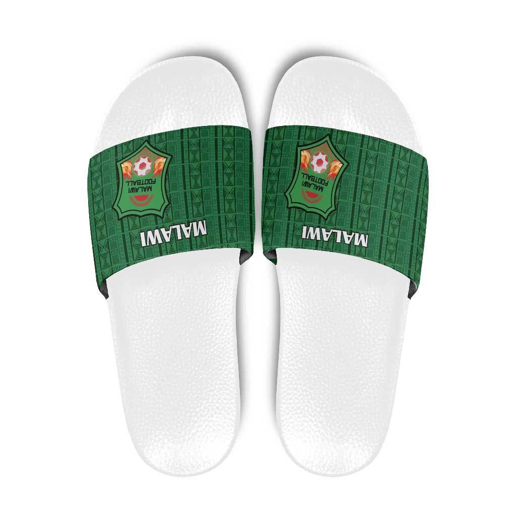 Malawi Football Slide Sandals Come On Flames - Green LT15