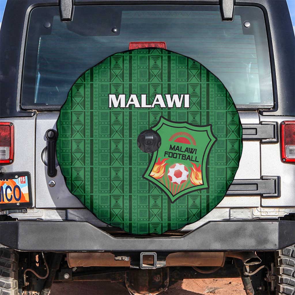 Malawi Football Spare Tire Cover Come On Flames - Green LT15