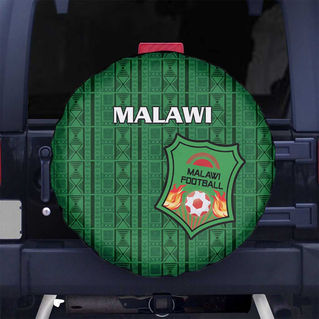 Malawi Football Spare Tire Cover Come On Flames - Green LT15