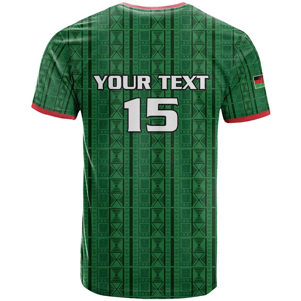 Custom Malawi Football T shirt Go Champions - Green LT15