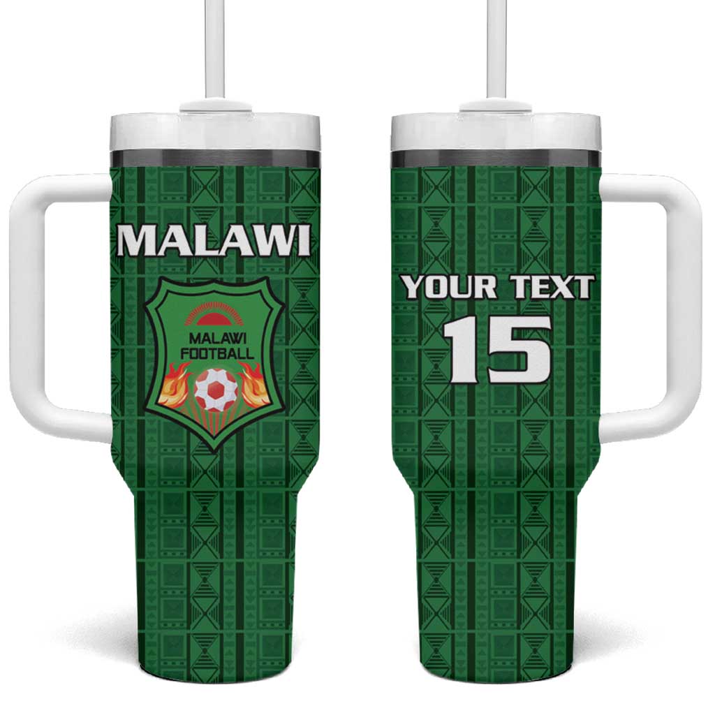 Custom Malawi Football Tumbler With Handle Go Champions - Green LT15