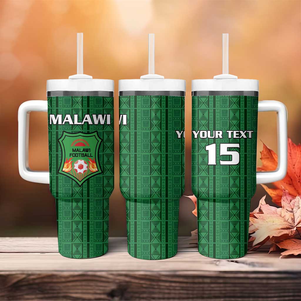 Custom Malawi Football Tumbler With Handle Go Champions - Green LT15