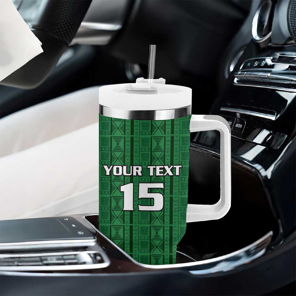 Custom Malawi Football Tumbler With Handle Go Champions - Green LT15