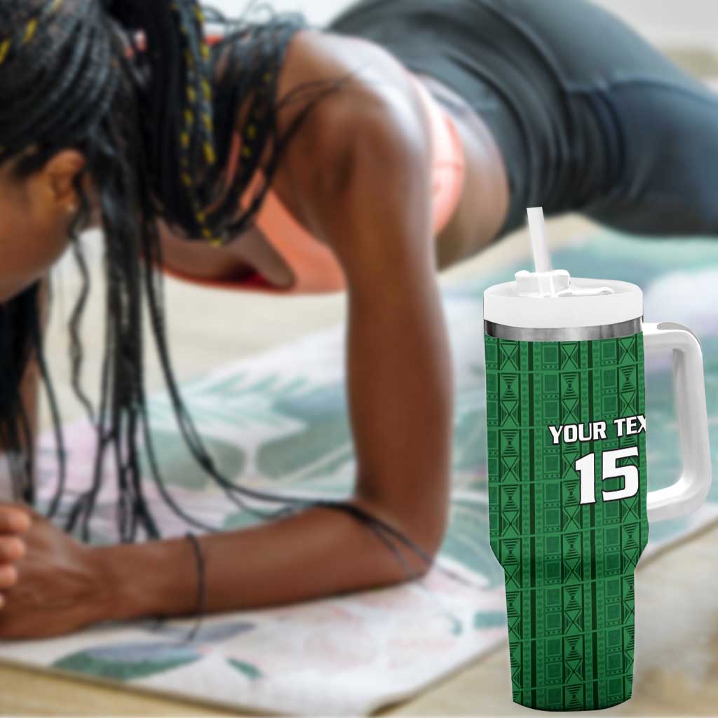 Custom Malawi Football Tumbler With Handle Go Champions - Green LT15