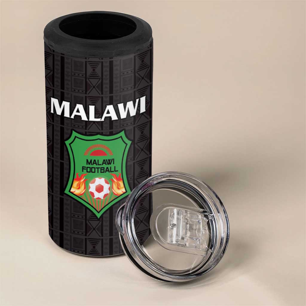 Custom Malawi Football 4 in 1 Can Cooler Tumbler Go Champions - Black LT15