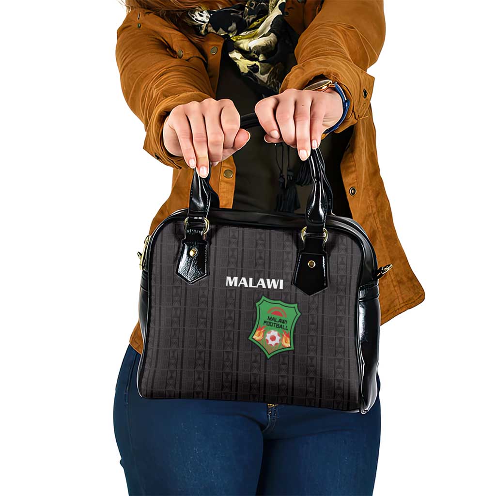 Malawi Football Shoulder Handbag Come On Flames - Black LT15