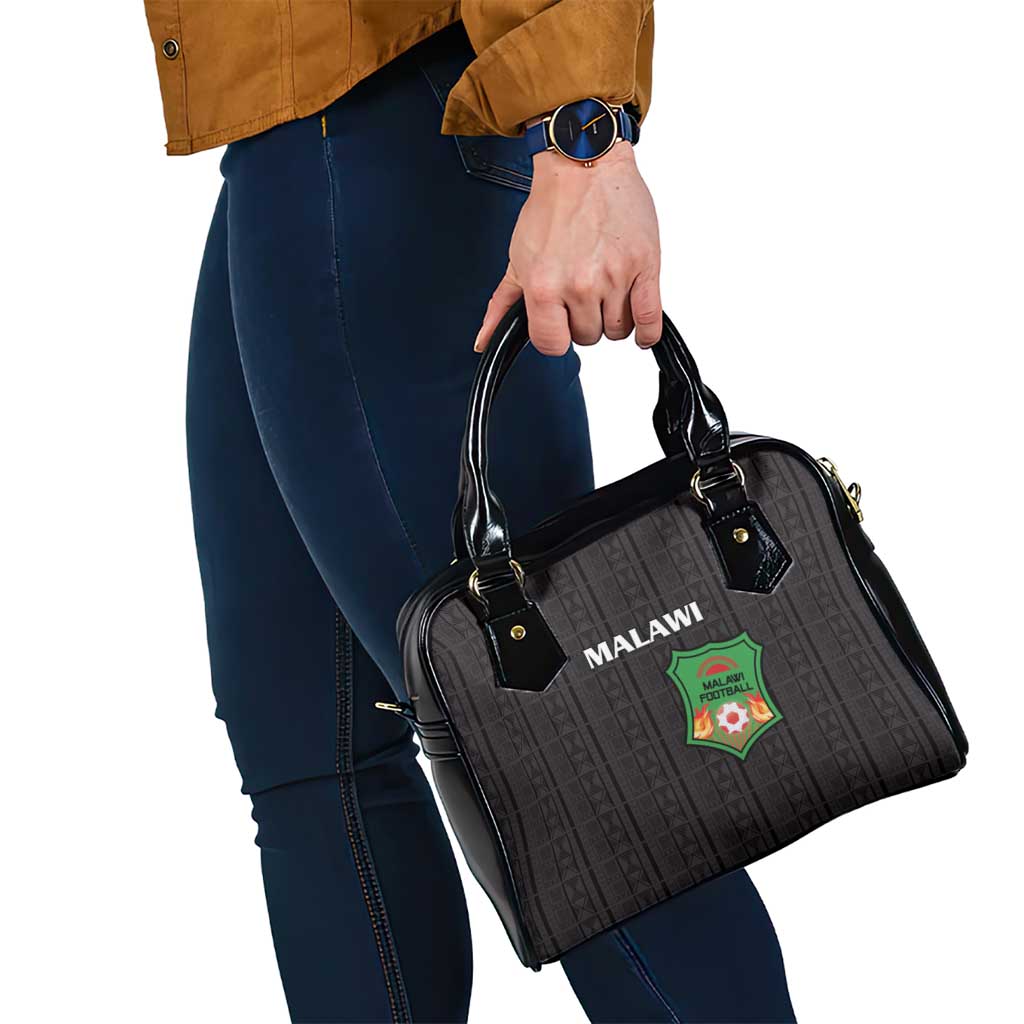 Malawi Football Shoulder Handbag Come On Flames - Black LT15