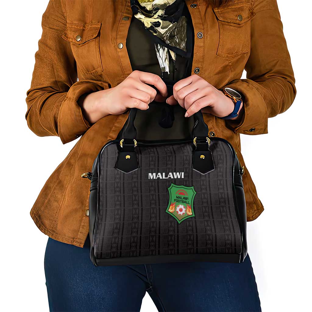 Malawi Football Shoulder Handbag Come On Flames - Black LT15