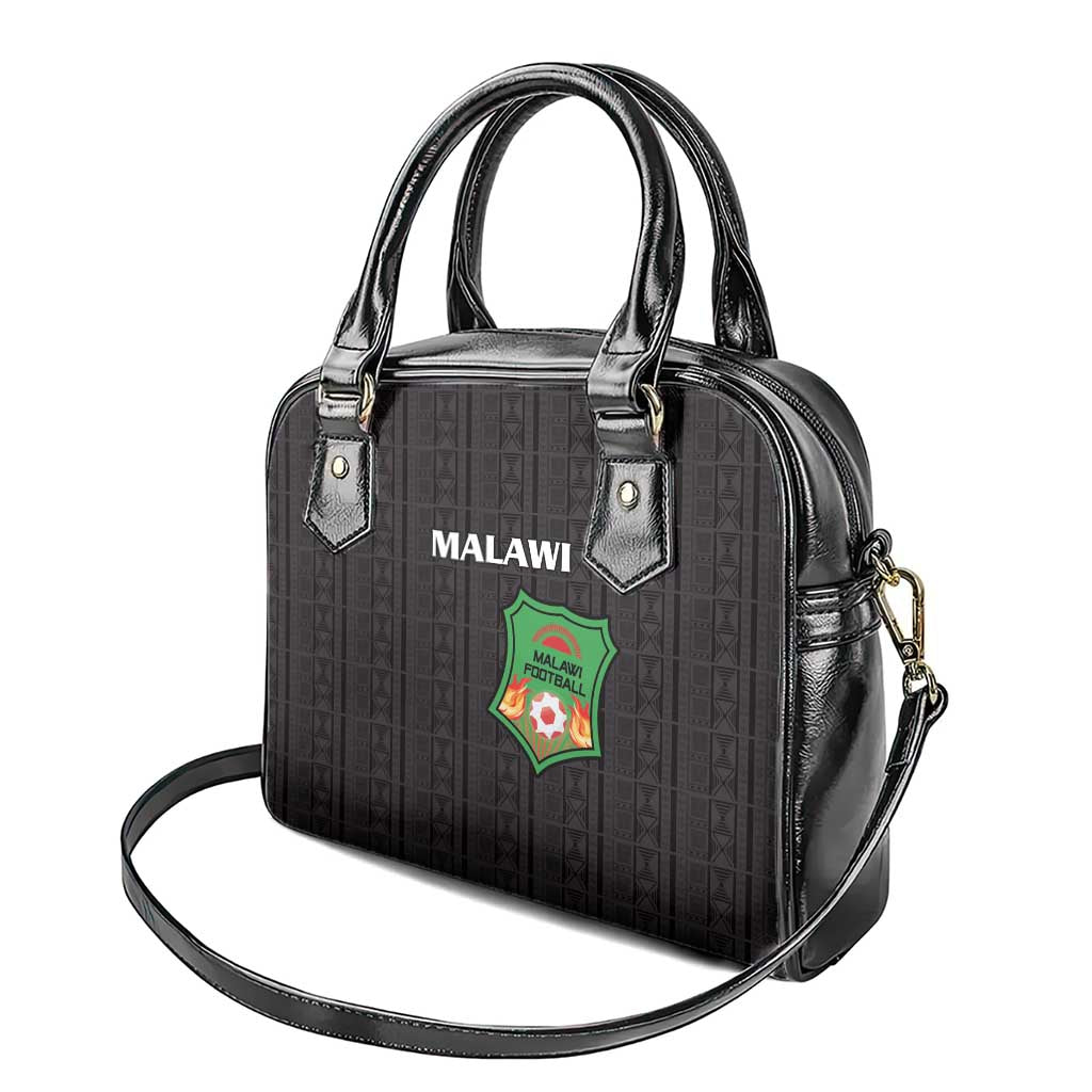 Malawi Football Shoulder Handbag Come On Flames - Black LT15