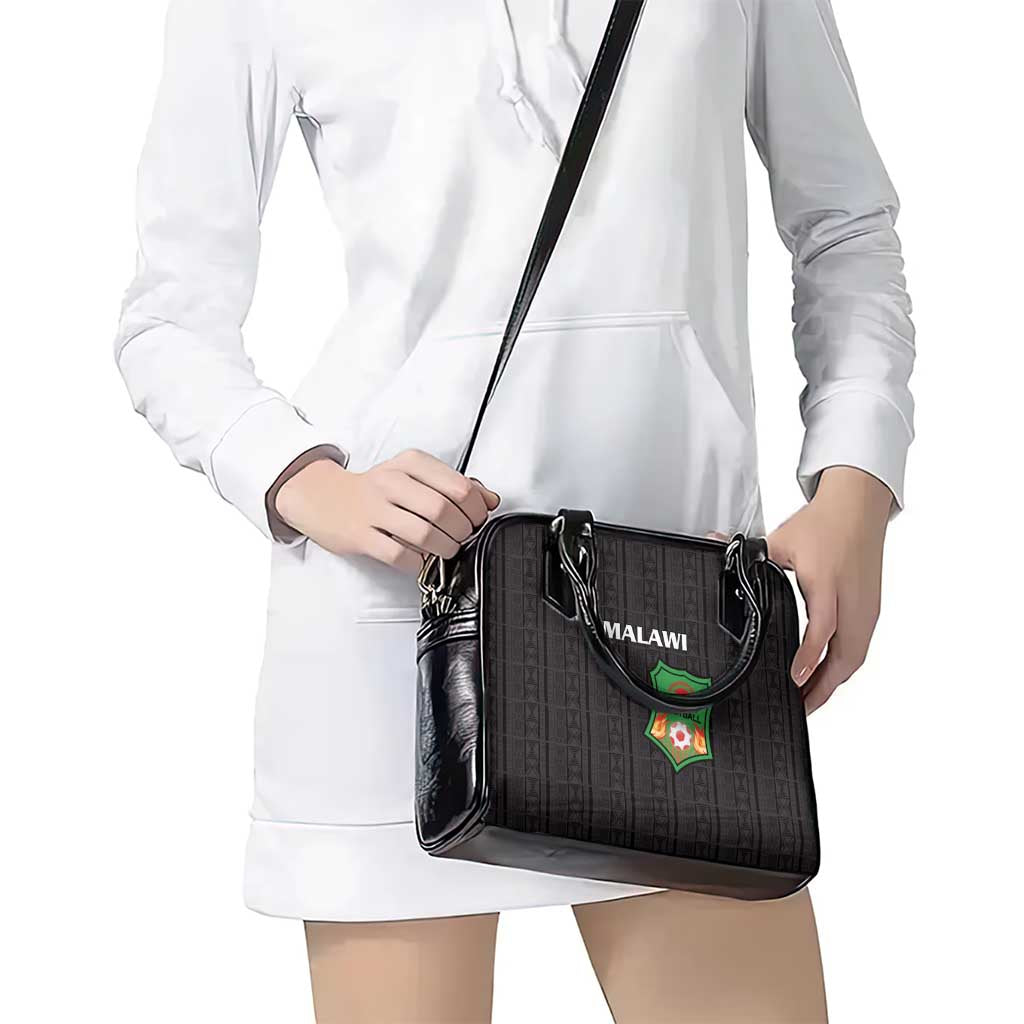 Malawi Football Shoulder Handbag Come On Flames - Black LT15